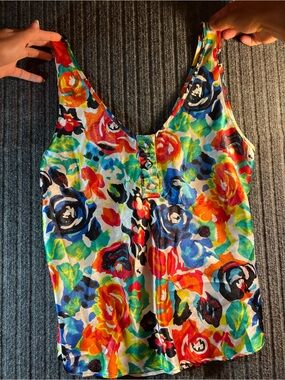 Vintage Victoria’s Secret Floral Satin Cami Tank Top 90s